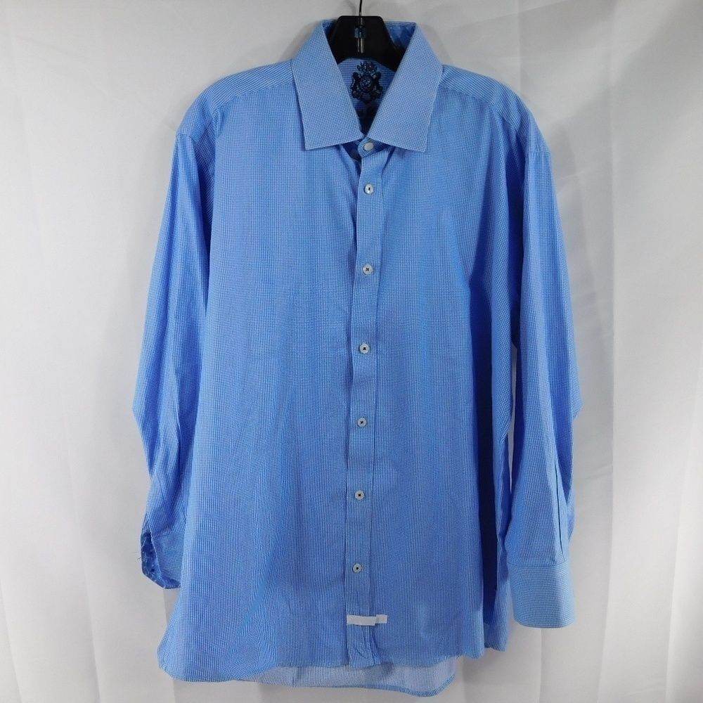 English Laundry Mens Gingham Style Button Up Shirt